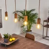 Style Boho-Chic-hofstein Suspension Chapana Brun, Noir, 4 lumières