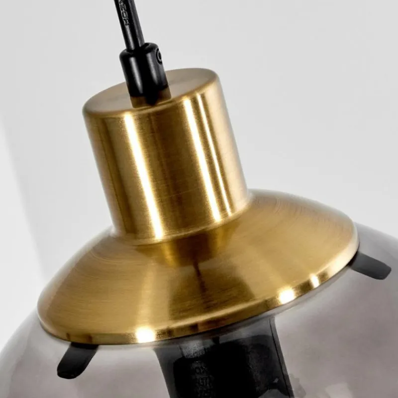 Suspension Verre Fumé-hofstein Suspension Charlet Noir, 3 lumières