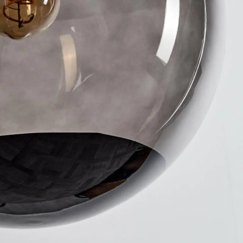 Suspension Verre Fumé-hofstein Suspension Charlet Noir, 3 lumières