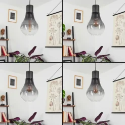 Suspension Verre Fumé-hofstein Suspension Chaumon Noir, 1 lumière