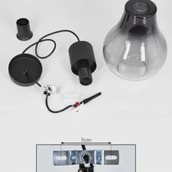 Suspension Verre Fumé-hofstein Suspension Chaumon Noir, 1 lumière