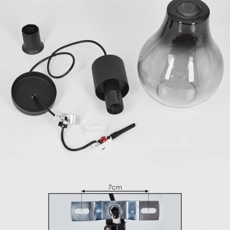 Suspension Verre Fumé-hofstein Suspension Chaumon Noir, 1 lumière