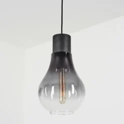 Suspension Verre Fumé-hofstein Suspension Chaumon Noir, 1 lumière