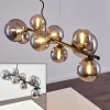 Suspension Verre Fumé-hofstein Suspension Chehalis LED Noir, 9 lumières