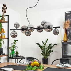 hofstein Suspension Chehalis LED Noir, 9 lumières