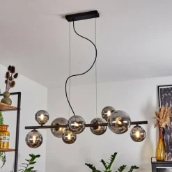 hofstein Suspension Chehalis LED Noir, 9 lumières