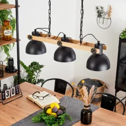 Lampes Industrielles-hofstein Suspension Chetco Brun, Noir, 3 lumières