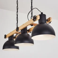 Lampes Industrielles-hofstein Suspension Chetco Brun, Noir, 3 lumières