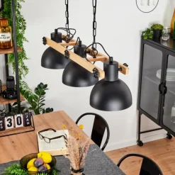 Lampes Industrielles-hofstein Suspension Chetco Brun, Noir, 3 lumières