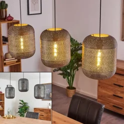 hofstein Suspension Chidu Gris, 3 lumières