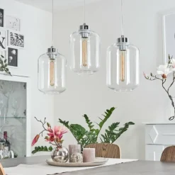 hofstein Suspension Chiedent Chrome, 3 lumières