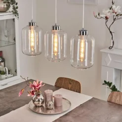 hofstein Suspension Chiedent Chrome, 3 lumières