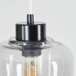 Suspension Verre Fumé-hofstein Suspension Chiedent Noir, 1 lumière