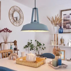 Luminaires Scandinaves-hofstein Suspension Chimay Bleu, 1 lumière