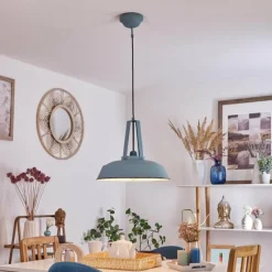 Luminaires Scandinaves-hofstein Suspension Chimay Bleu, 1 lumière