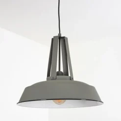 Luminaires Scandinaves-hofstein Suspension Chimay Gris, 1 lumière