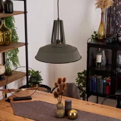 Luminaires Scandinaves-hofstein Suspension Chimay Gris, 1 lumière