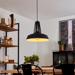 Lampes Industrielles-hofstein Suspension Chimay Noir, 1 lumière