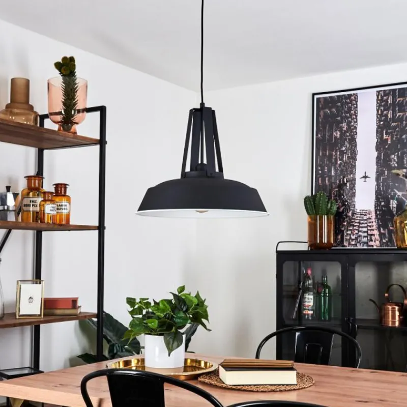 Lampes Industrielles-hofstein Suspension Chimay Noir, 1 lumière