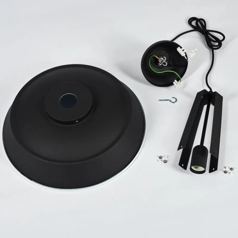 Lampes Industrielles-hofstein Suspension Chimay Noir, 1 lumière