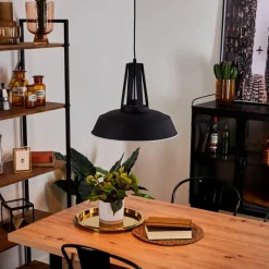 Lampes Industrielles-hofstein Suspension Chimay Noir, 1 lumière