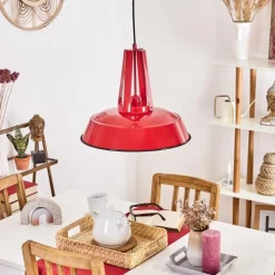 Luminaires Scandinaves-hofstein Suspension Chimay Rouge, 1 lumière