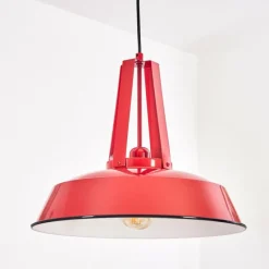 Luminaires Scandinaves-hofstein Suspension Chimay Rouge, 1 lumière