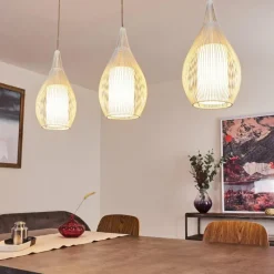 hofstein Suspension Chipoc Blanc, 3 lumières