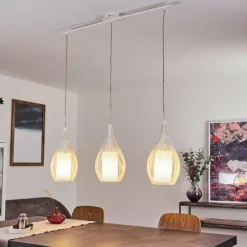 hofstein Suspension Chipoc Blanc, 3 lumières