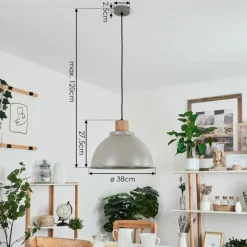 Luminaires Scandinaves-hofstein Suspension Chipou Gris, 1 lumière