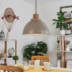 Luminaires Scandinaves-hofstein Suspension Chipou Gris, 1 lumière