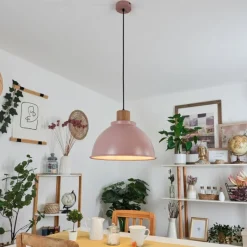 Luminaires Scandinaves-hofstein Suspension Chipou Rose, 1 lumière