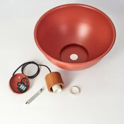 Luminaires Scandinaves-hofstein Suspension Chipou Rouge, 1 lumière