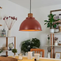 Luminaires Scandinaves-hofstein Suspension Chipou Rouge, 1 lumière