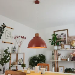 Luminaires Scandinaves-hofstein Suspension Chipou Rouge, 1 lumière