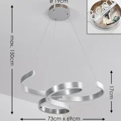 hofstein Suspension Chippewa LED Aluminium, 1 lumière