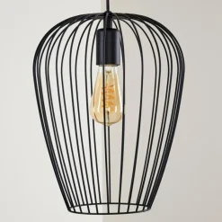 hofstein Suspension Chiuta Noir, 1 lumière