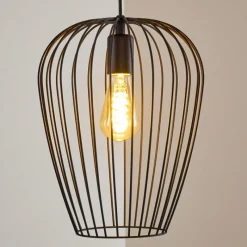 hofstein Suspension Chiuta Noir, 1 lumière