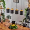 Lampes En Tissu-hofstein Suspension Chiuvi Écru, Noir, 4 lumières
