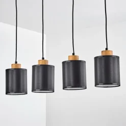 Lampes En Tissu-hofstein Suspension Chiuvi Écru, Noir, 4 lumières