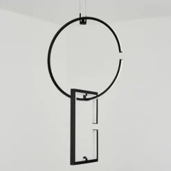 hofstein Suspension Chlak LED Noir, 2 lumières, Télécommandes