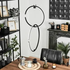 hofstein Suspension Chlak LED Noir, 2 lumières, Télécommandes