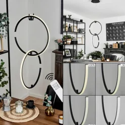 hofstein Suspension Chlak LED Noir, 2 lumières, Télécommandes* Éclairage Led