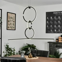 hofstein Suspension Chlak LED Noir, 3 lumières, Télécommandes* Éclairage Led