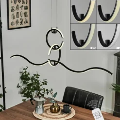 hofstein Suspension Chlak LED Noir, 3 lumières, Télécommandes