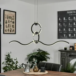hofstein Suspension Chlak LED Noir, 3 lumières, Télécommandes