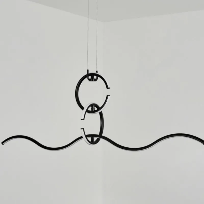 hofstein Suspension Chlak LED Noir, 3 lumières, Télécommandes