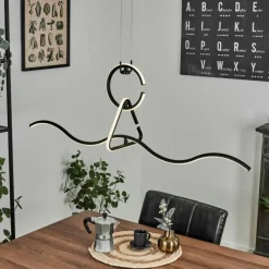 hofstein Suspension Chlak LED Noir, 3 lumières, Télécommandes