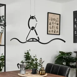 hofstein Suspension Chlak LED Noir, 3 lumières, Télécommandes