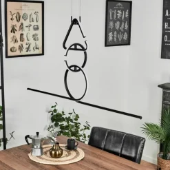 hofstein Suspension Chlak LED Noir, 3 lumières, Télécommandes